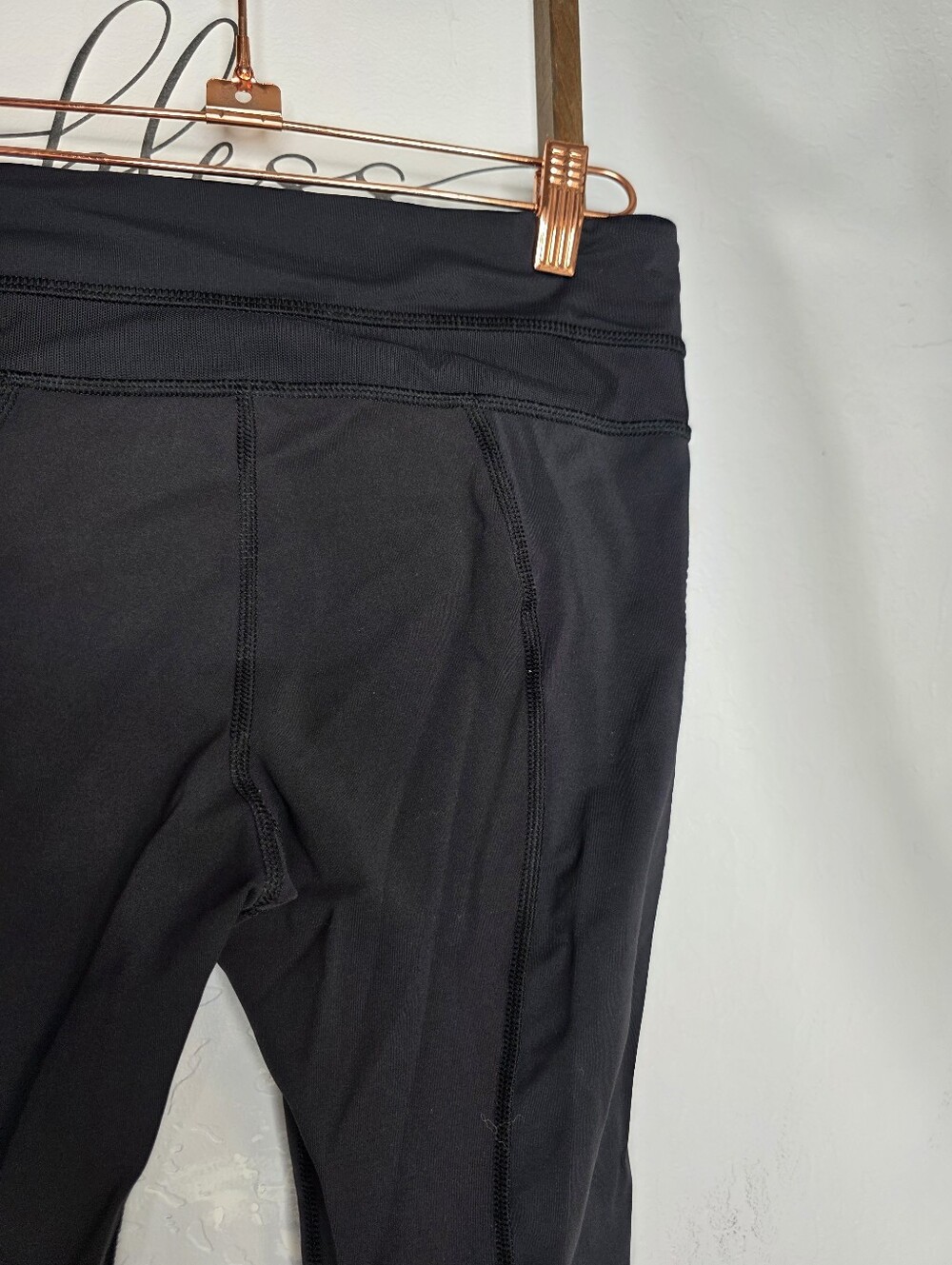 Lululemon Black Mesh Inspire Tight II Size 6 - Picture 11 of 13